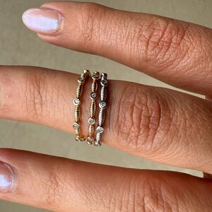 14k stackable rings with diamond accents m